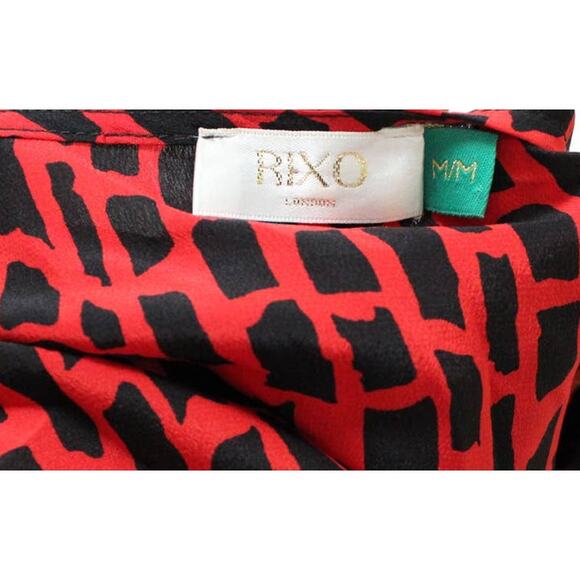 Rixo Amber Tricolor Giraffe Animal Print Maxi Silk Dress Size Medium - Picture 7 of 7